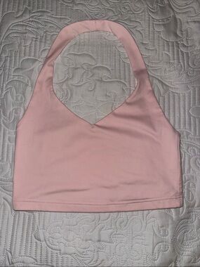 PacSun Contour Pale Pink Halter Crop Top